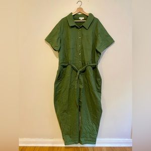 Bright Ava & Viv plus size jumpsuit, boiler suit, workwear-inspired